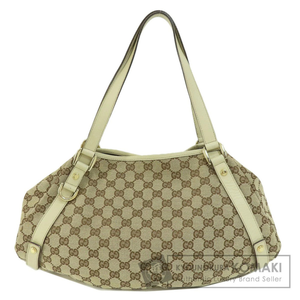 Gucci Abbey line shoulder tote bag monogram GG canvas leather